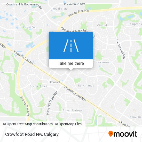 Crowfoot Road Nw map