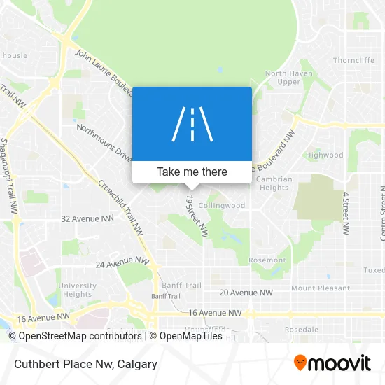 Cuthbert Place Nw map