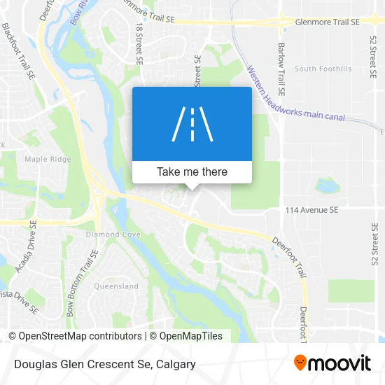 Douglas Glen Crescent Se map