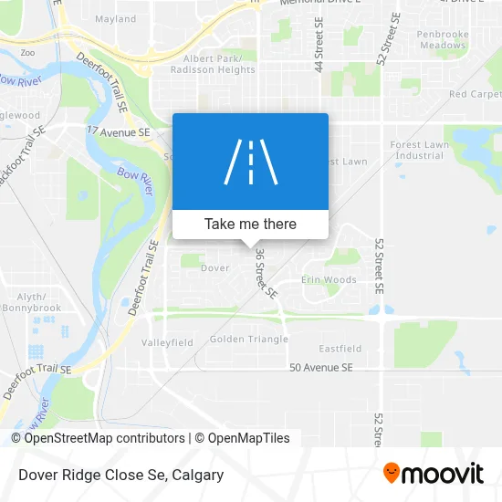 Dover Ridge Close Se map