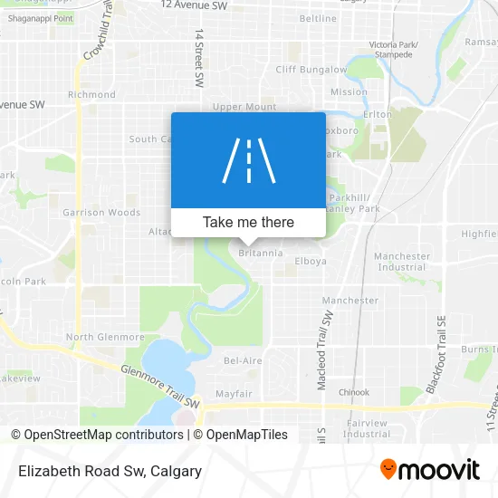 Elizabeth Road Sw map