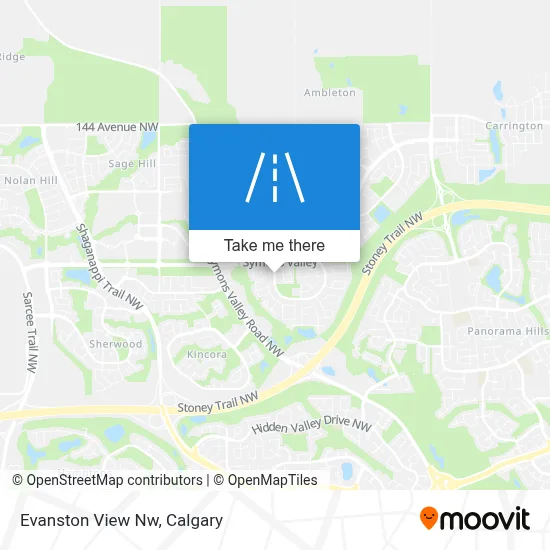 Evanston View Nw map