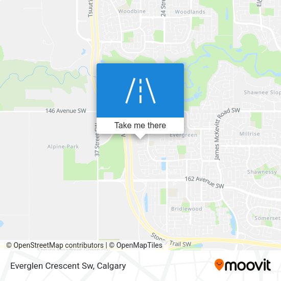 Everglen Crescent Sw map