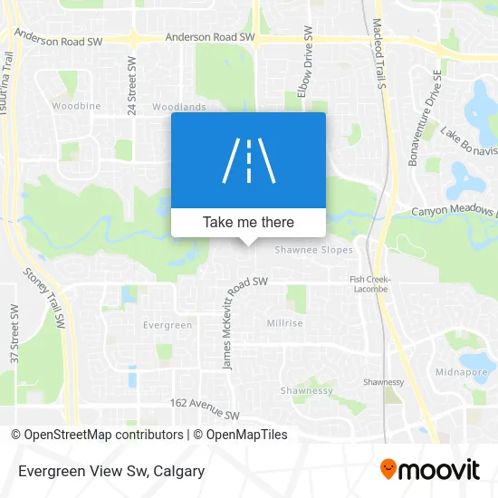 Evergreen View Sw map