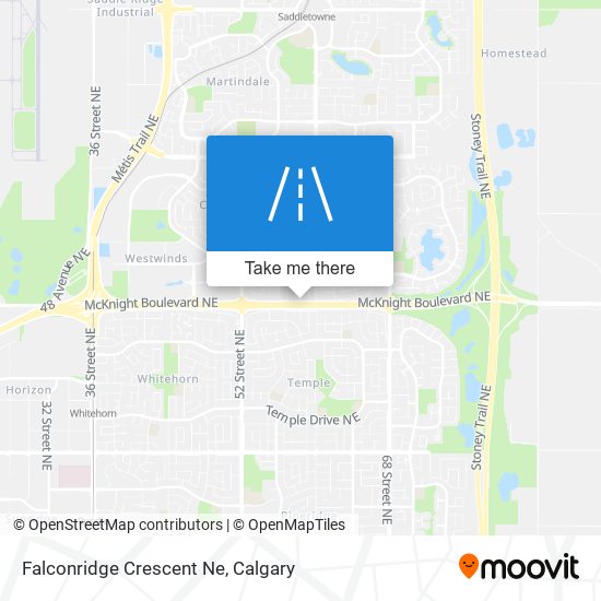 Falconridge Crescent Ne map