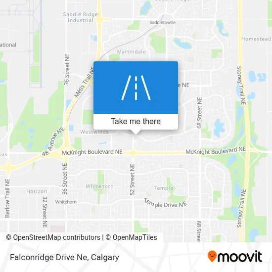 Falconridge Drive Ne map