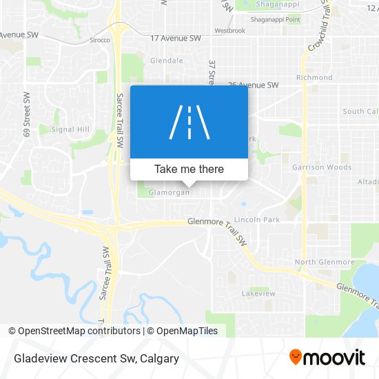 Gladeview Crescent Sw map