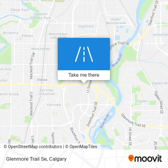 Glenmore Trail Se map