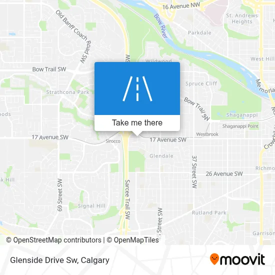 Glenside Drive Sw map