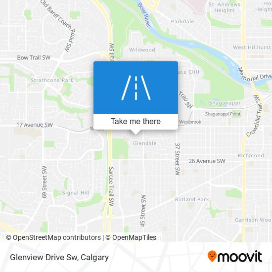 Glenview Drive Sw map