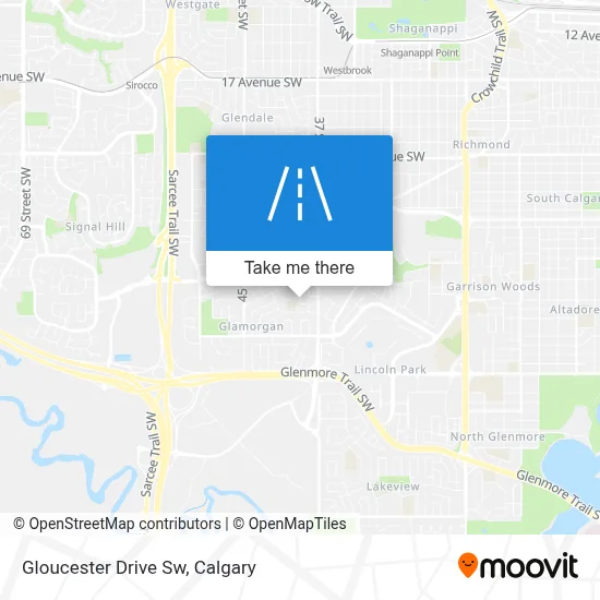 Gloucester Drive Sw map