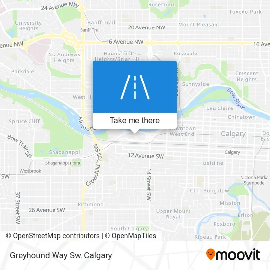 Greyhound Way Sw map