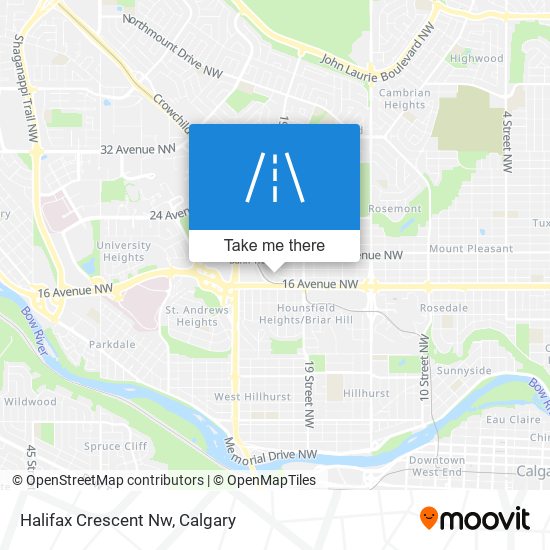 Halifax Crescent Nw map