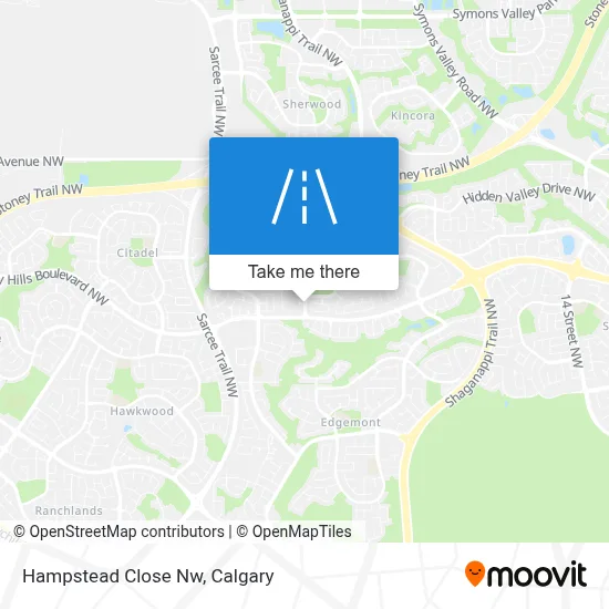 Hampstead Close Nw map