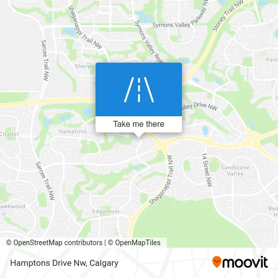 Hamptons Drive Nw map