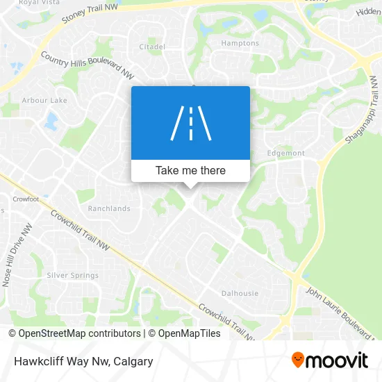 Hawkcliff Way Nw map