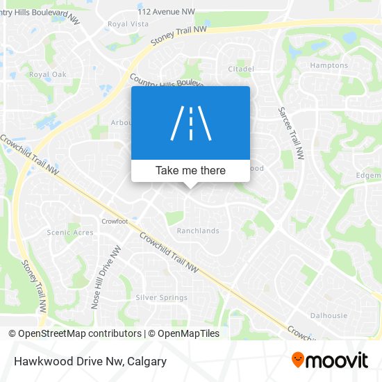 Hawkwood Drive Nw map