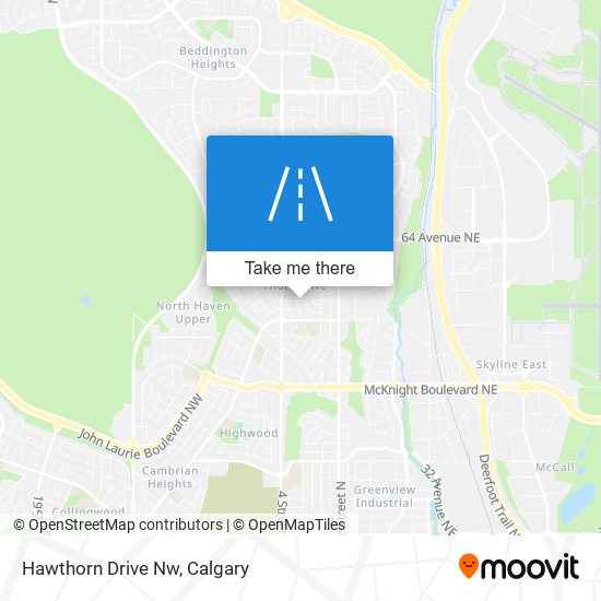 Hawthorn Drive Nw map