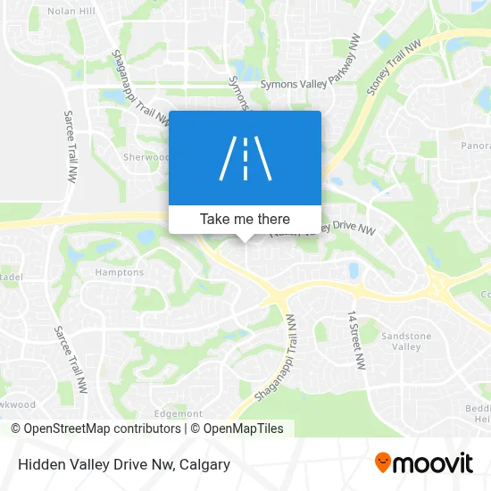Hidden Valley Drive Nw map