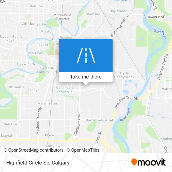Highfield Circle Se map