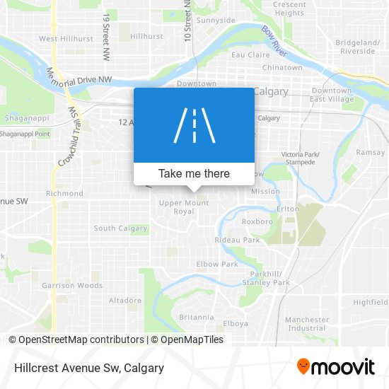 Hillcrest Avenue Sw map