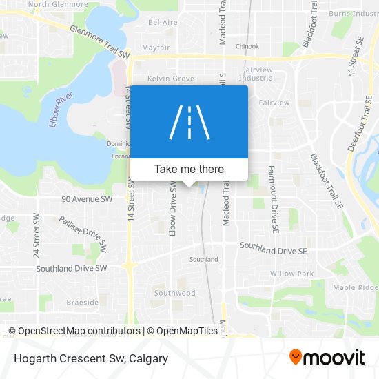 Hogarth Crescent Sw map