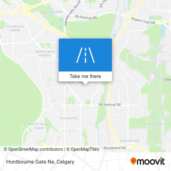 Huntbourne Gate Ne map