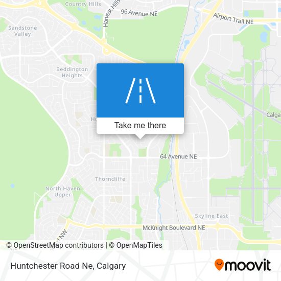 Huntchester Road Ne map