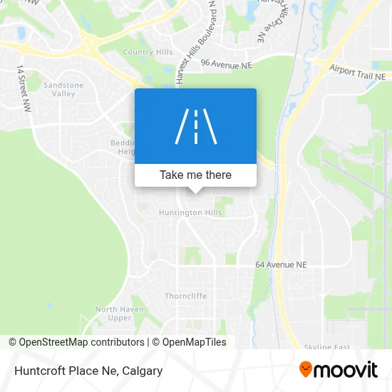 Huntcroft Place Ne map