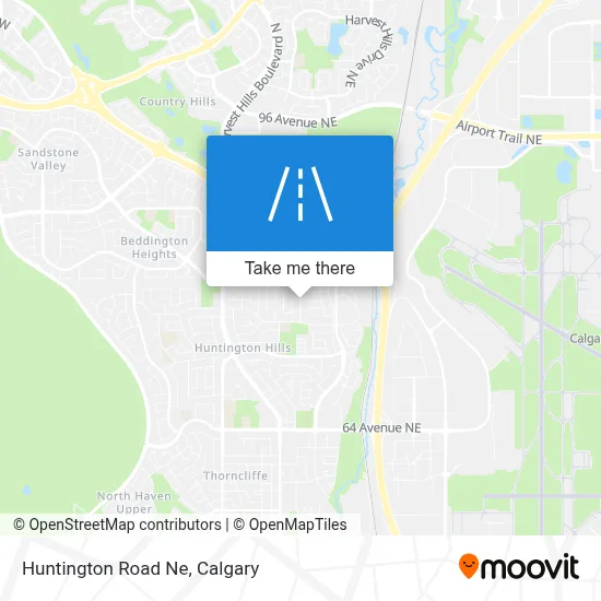 Huntington Road Ne map