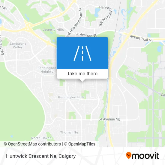 Huntwick Crescent Ne map