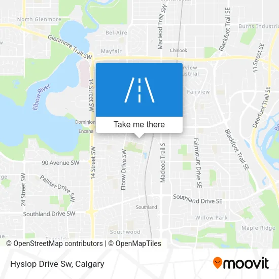 Hyslop Drive Sw map