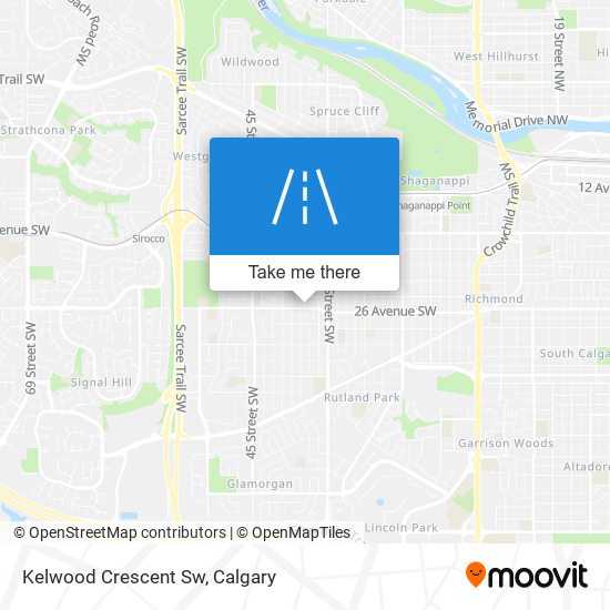 Kelwood Crescent Sw map