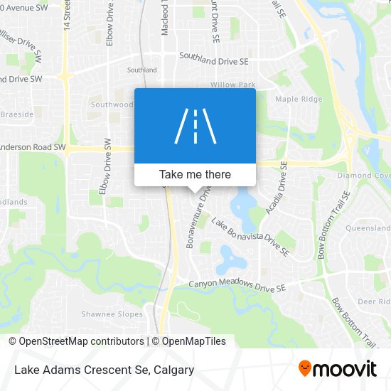 Lake Adams Crescent Se map