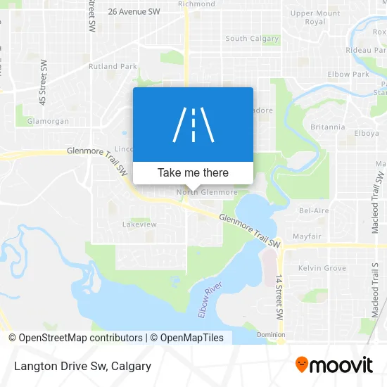 Langton Drive Sw map