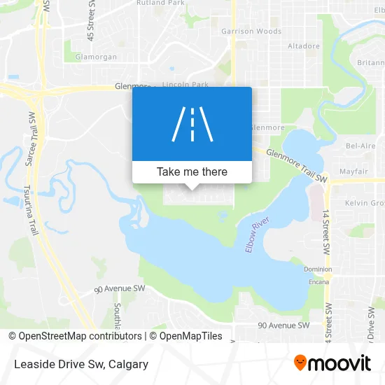 Leaside Drive Sw map