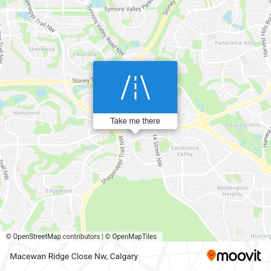 Macewan Ridge Close Nw map