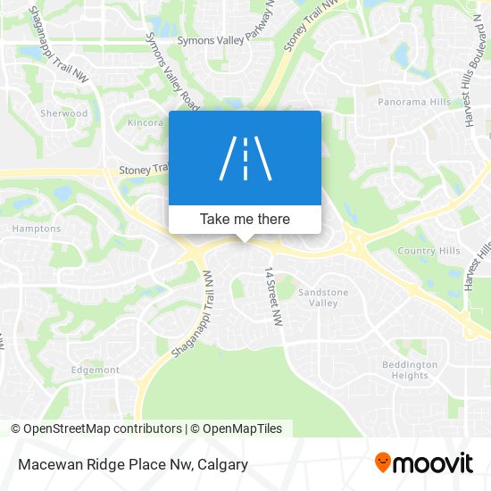 Macewan Ridge Place Nw map