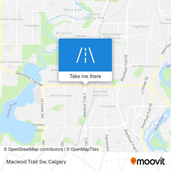 Macleod Trail Sw map