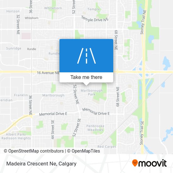 Madeira Crescent Ne map