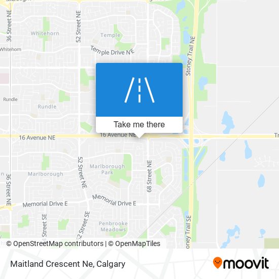 Maitland Crescent Ne map