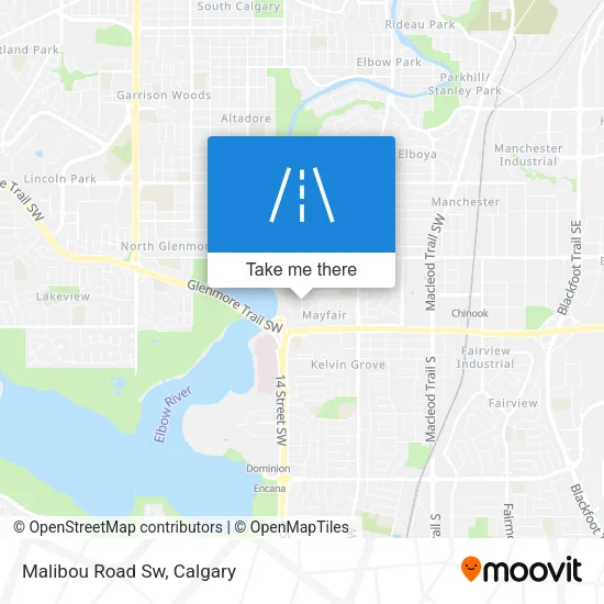 Malibou Road Sw map