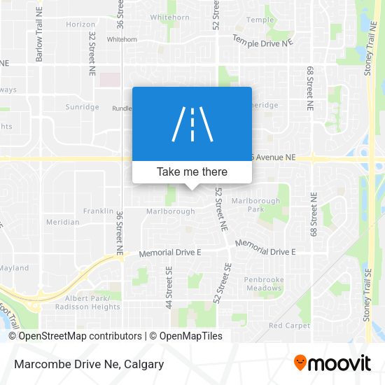 Marcombe Drive Ne map