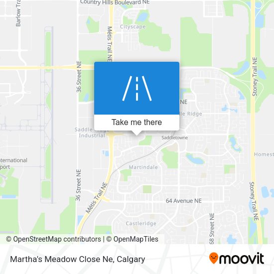 Martha's Meadow Close Ne map