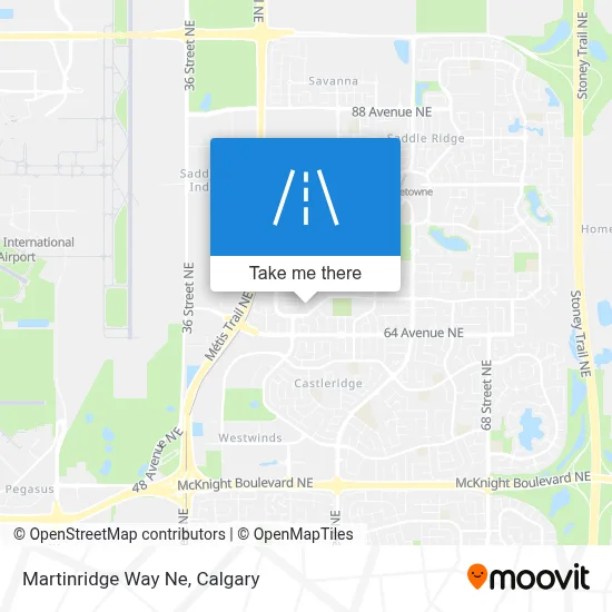 Martinridge Way Ne map