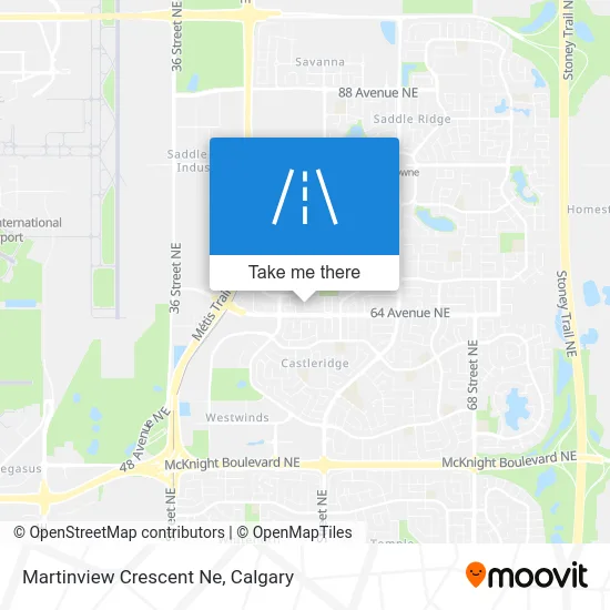 Martinview Crescent Ne map