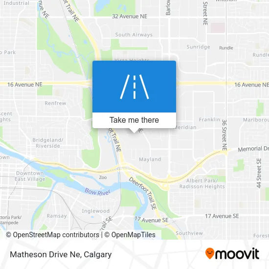 Matheson Drive Ne map