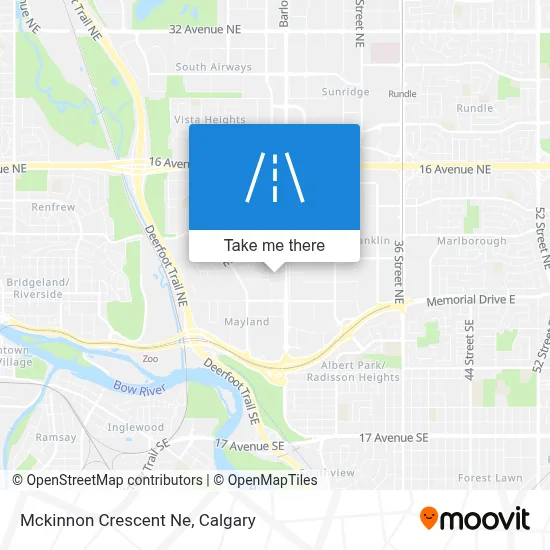 Mckinnon Crescent Ne map