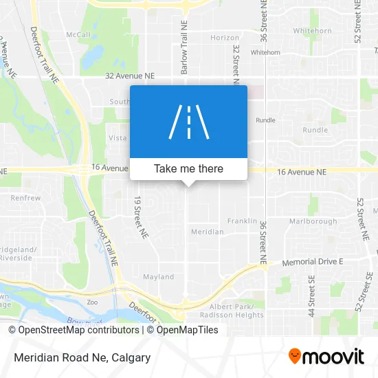 Meridian Road Ne map