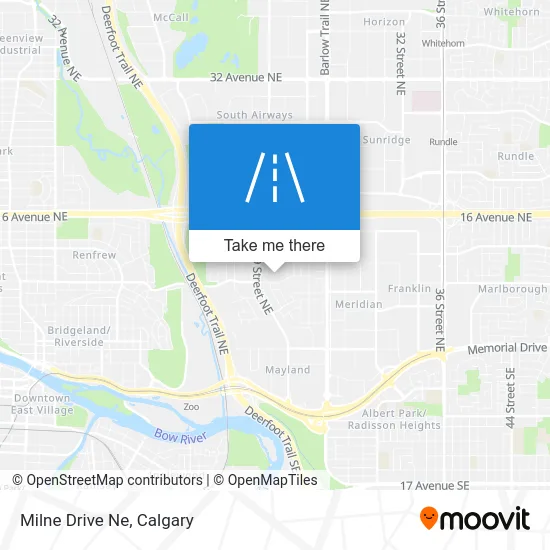 Milne Drive Ne map